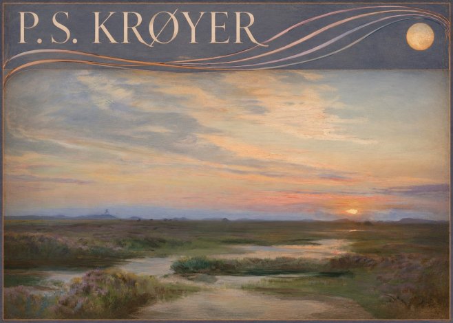 P.S. Krøyer Moorland with Sunset No6 - Affiche