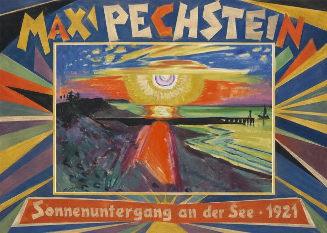 Max Pechstein Sonnenuntergang an Der See No1 - Affiche