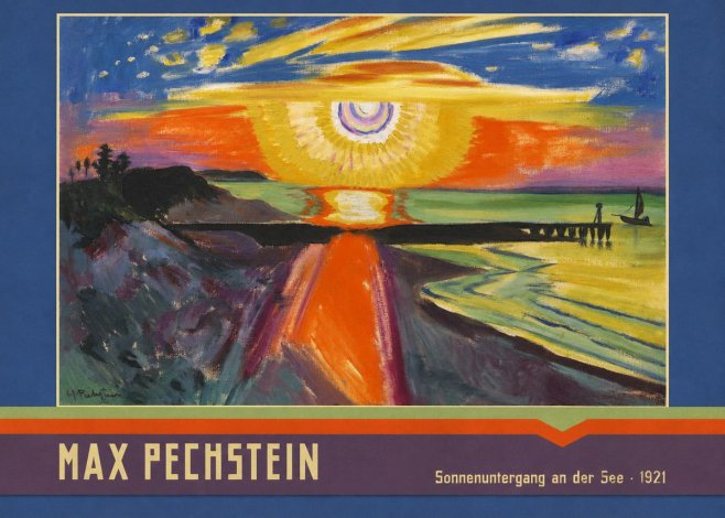 Max Pechstein Sonnenuntergang an Der See No5 - Affiche