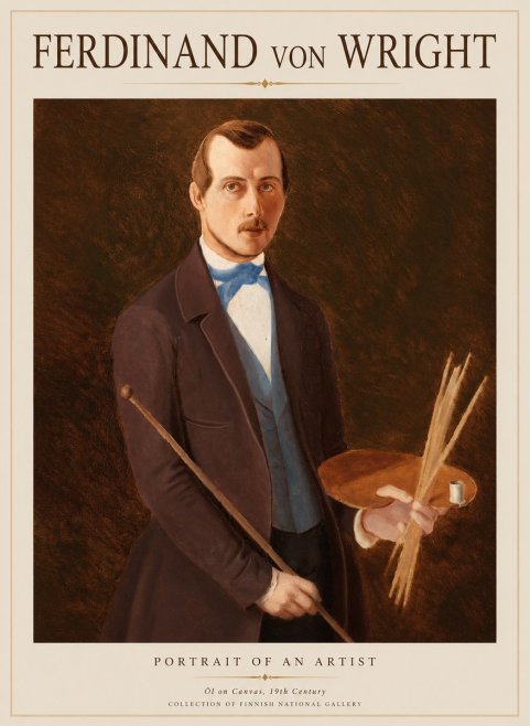Ferdinand von Wright Portrait of an Artist No1 - Affiche
