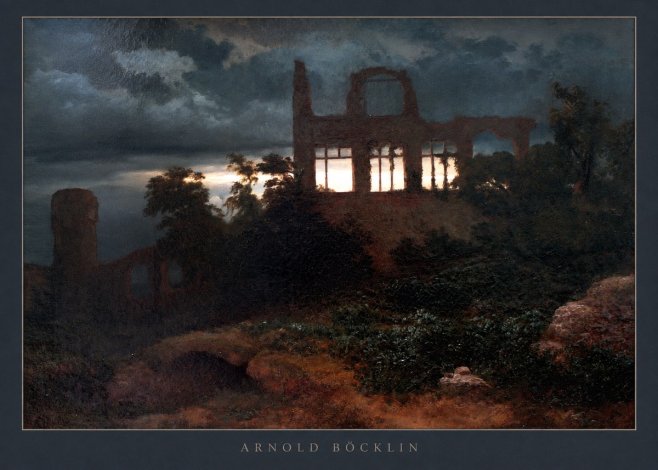 Arnold Böcklin Ruined Castle No5 - Affiche
