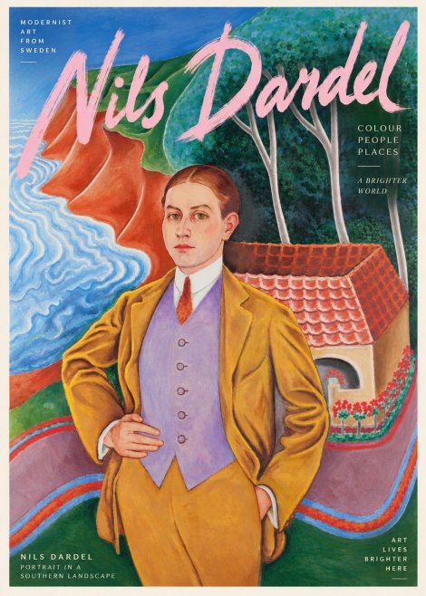 Nils Dardel Portrait in a Southern Landscape No6 - Affiche