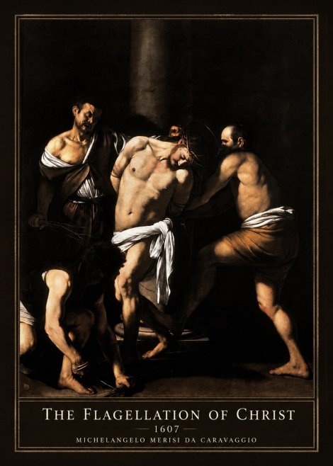 Michelangelo Merisi da Caravaggio The Flagellation of Christ No1 - Affiche