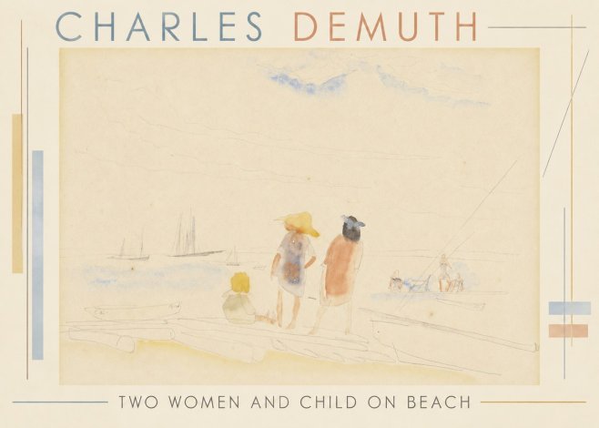 Charles Demuth Two Women and Child on Beach No2 - Affiche