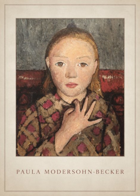 Paula Modersohn-Becker Girl in Checked Blouse No4 - Affiche