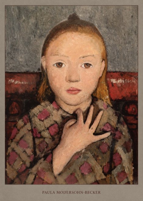 Paula Modersohn-Becker Girl in Checked Blouse No5 - Affiche