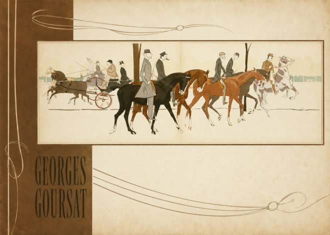 Georges Goursat Equestrian Promenade No2 - Affiche