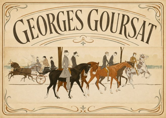 Georges Goursat Equestrian Promenade No3 - Affiche