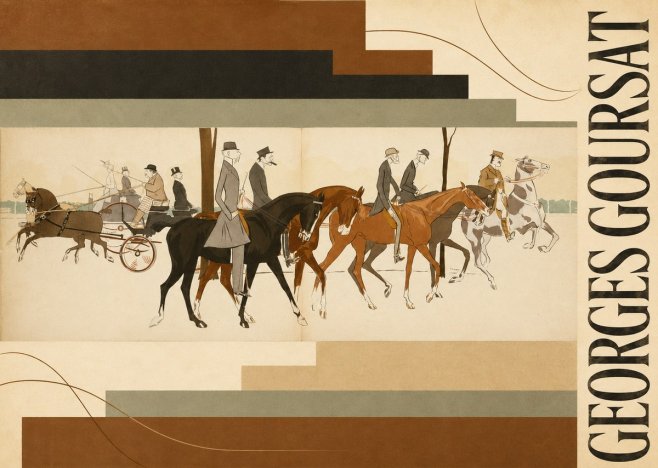 Georges Goursat Equestrian Promenade No6 - Affiche