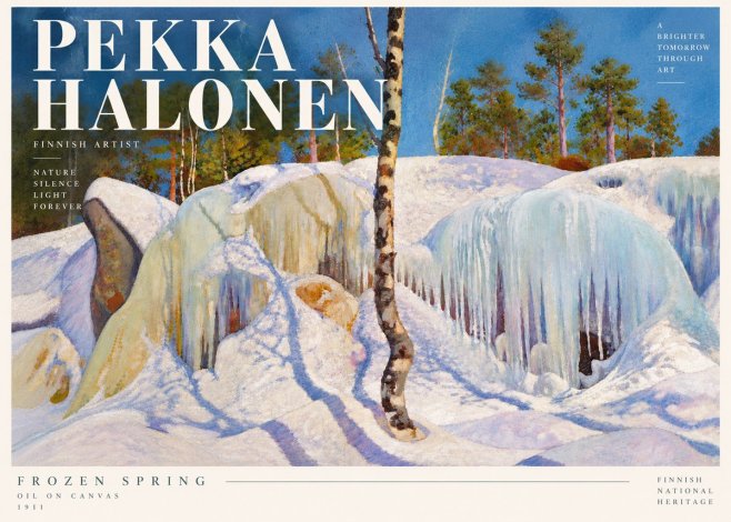 Pekka Halonen Frozen Spring No5 - Affiche