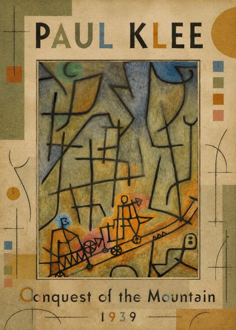 Paul Klee Conquest of the Mountain II No4 - Affiche