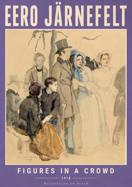 Eero Järnefelt Figures in a Crowd No5 - Affiche
