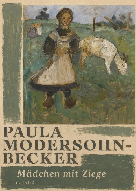Paula Modersohn-Becker Mädchen Mit Ziege No2 - Affiche
