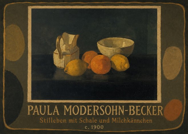 Paula Modersohn-Becker Stilleben Mit Schale Und Milchkännchen No5 - Affiche