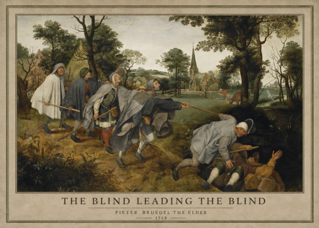 Pieter Bruegel The Blind Leading the Blind I No1 - Affiche