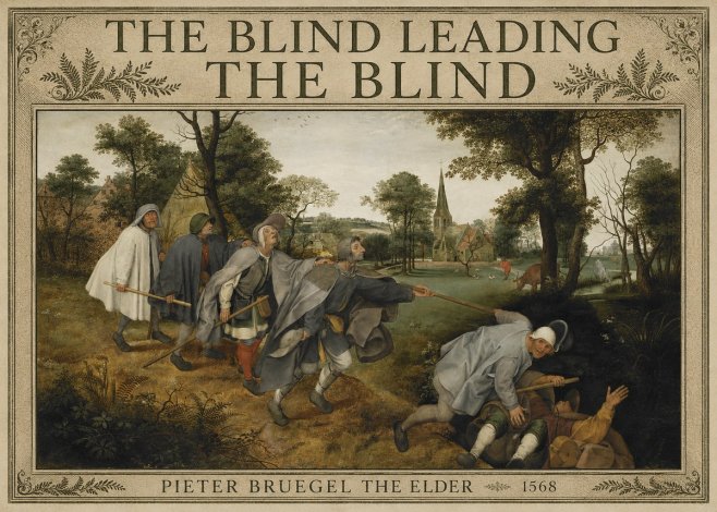 Pieter Bruegel The Blind Leading the Blind I No3 - Affiche