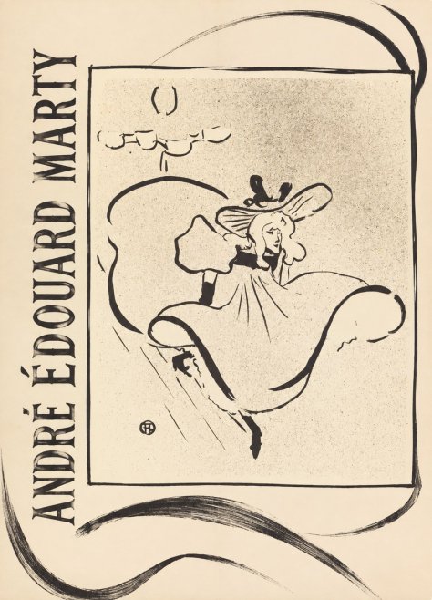 André Édouard Marty Elegant Woman with Hat No3 - Affiche