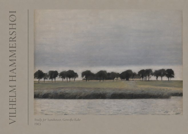 Vilhelm Hammershøi Study for Sunshower, Gentofte Lake No2 - Affiche