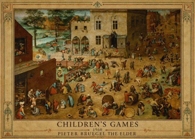 Pieter Bruegel Children's Games II No1 - Affiche