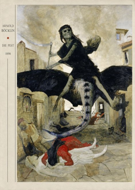 Arnold Böcklin Die Pest II No4 - Affiche
