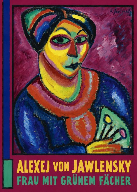 Alexej von Jawlensky Frau Mit Grünem Fächer No2 - Affiche