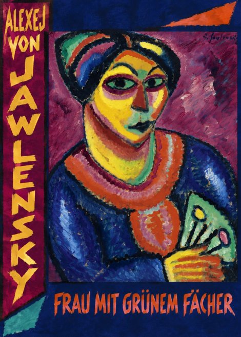 Alexej von Jawlensky Frau Mit Grünem Fächer No3 - Affiche