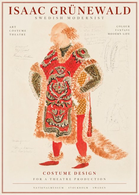 Isaac Grünewald Costume Design for a Theatre Production No1 - Affiche