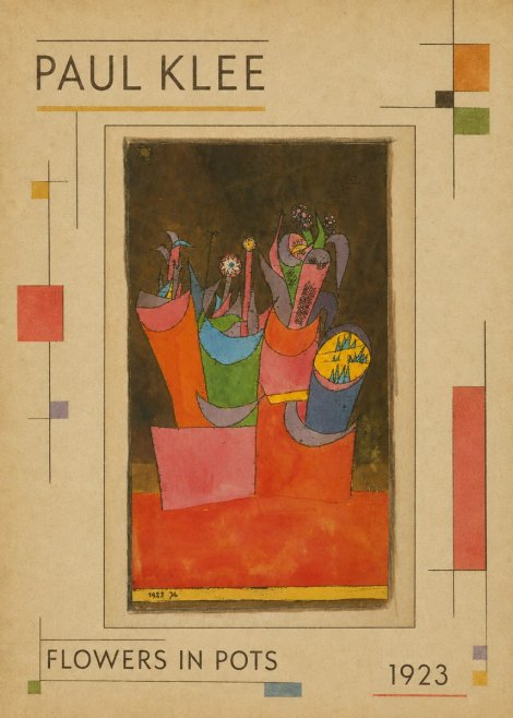 Paul Klee Flowers in Pots No1 - Affiche