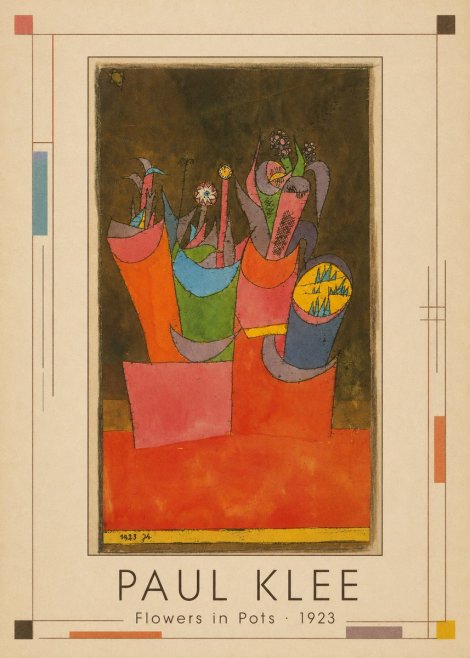 Paul Klee Flowers in Pots No6 - Affiche