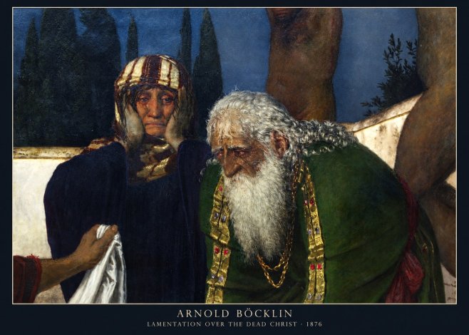 Arnold Böcklin Lamentation over the Dead Christ No2 - Affiche