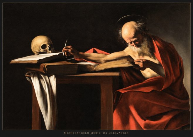 Michelangelo Merisi da Caravaggio Saint Jerome Writing II No5 - Affiche