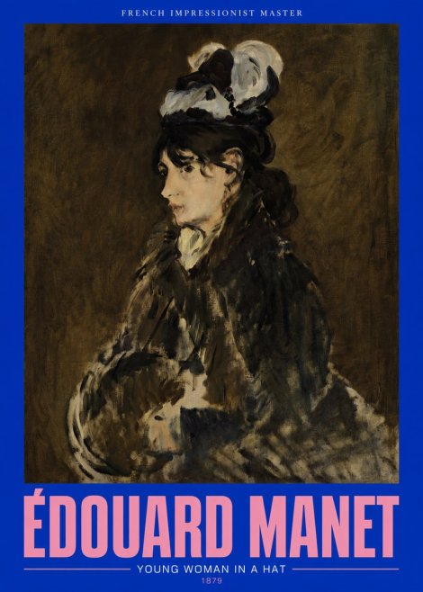 Édouard Manet Young Woman in a Hat I No3 - Affiche