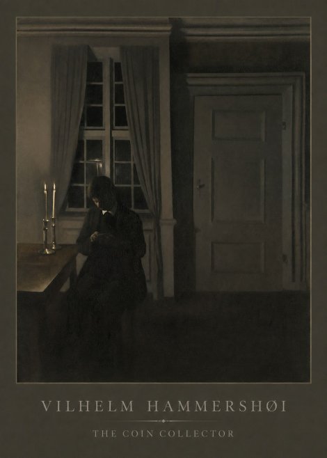 Vilhelm Hammershøi The Coin Collector No1 - Affiche