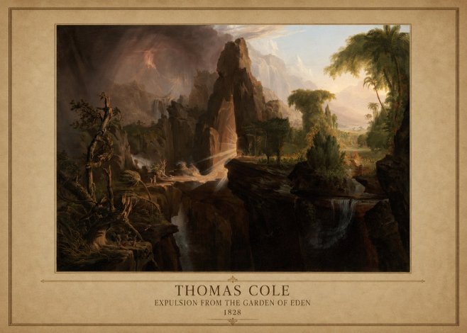 Thomas Cole Expulsion from the Garden of Eden II No1 - Affiche