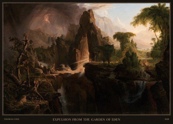 Thomas Cole Expulsion from the Garden of Eden II No5 - Affiche