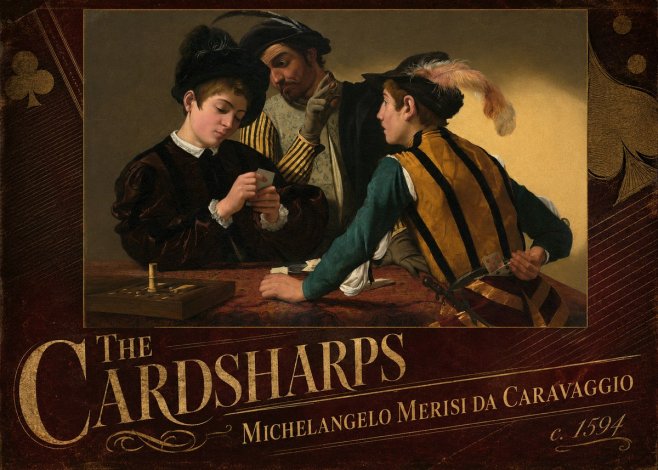 Michelangelo Merisi da Caravaggio The Cardsharps III No4 - Affiche