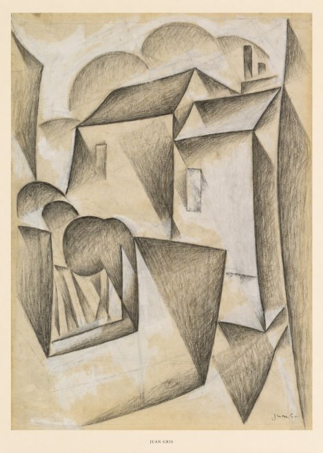 Juan Gris Houses in Paris No5 - Affiche