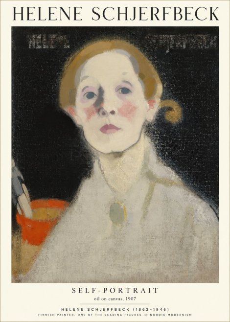 Helene Schjerfbeck Self-portrait No1 - Affiche