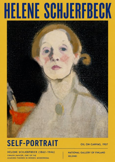 Helene Schjerfbeck Self-portrait No5 - Affiche
