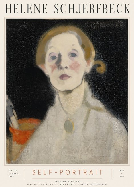 Helene Schjerfbeck Self-portrait No6 - Affiche