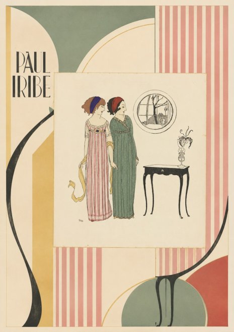 Paul Iribe Two Women in Elegant Dresses No4 - Affiche