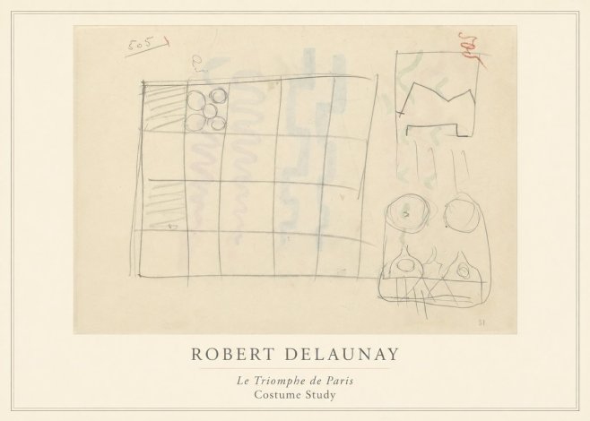 Robert Delaunay Le Triomphe De Paris - Costume Study No4 - Affiche