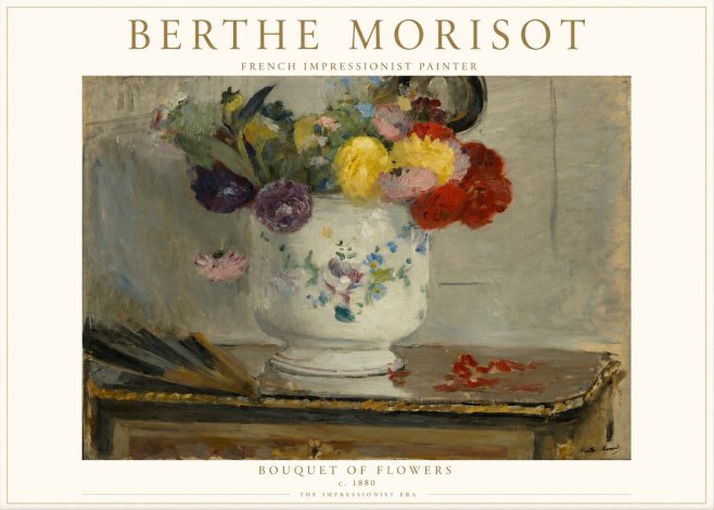Berthe Morisot Bouquet of Flowers No1 - Affiche