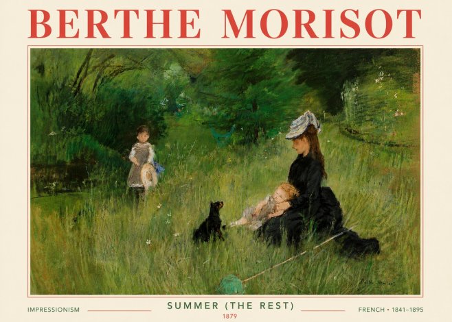 Berthe Morisot Summer (the Rest) No6 - Affiche