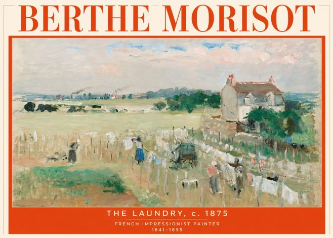 Berthe Morisot The Laundry No6 - Affiche