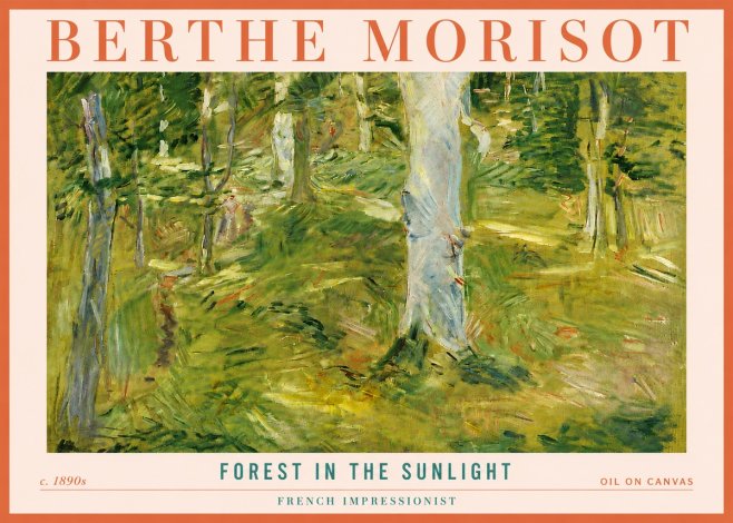 Berthe Morisot Forest in the Sunlight No4 - Affiche