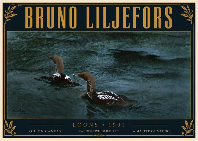 Bruno Liljefors Loons · 1901 No6 - Affiche