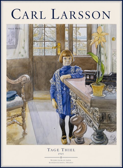 Carl Larsson The Artist's Son, Tage Thiel No5 - Affiche