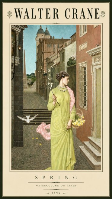 Walter Crane Spring No4 - Affiche
