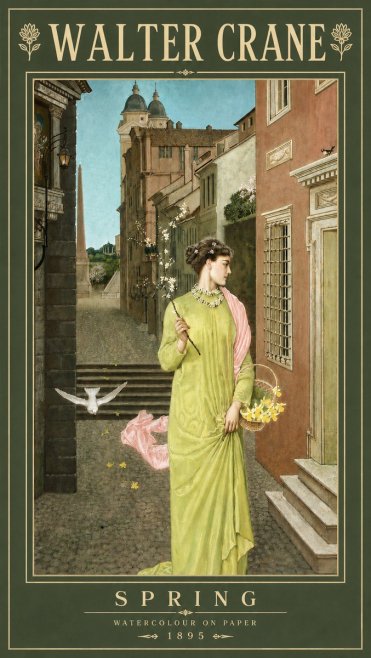 Walter Crane Spring No5 - Affiche
